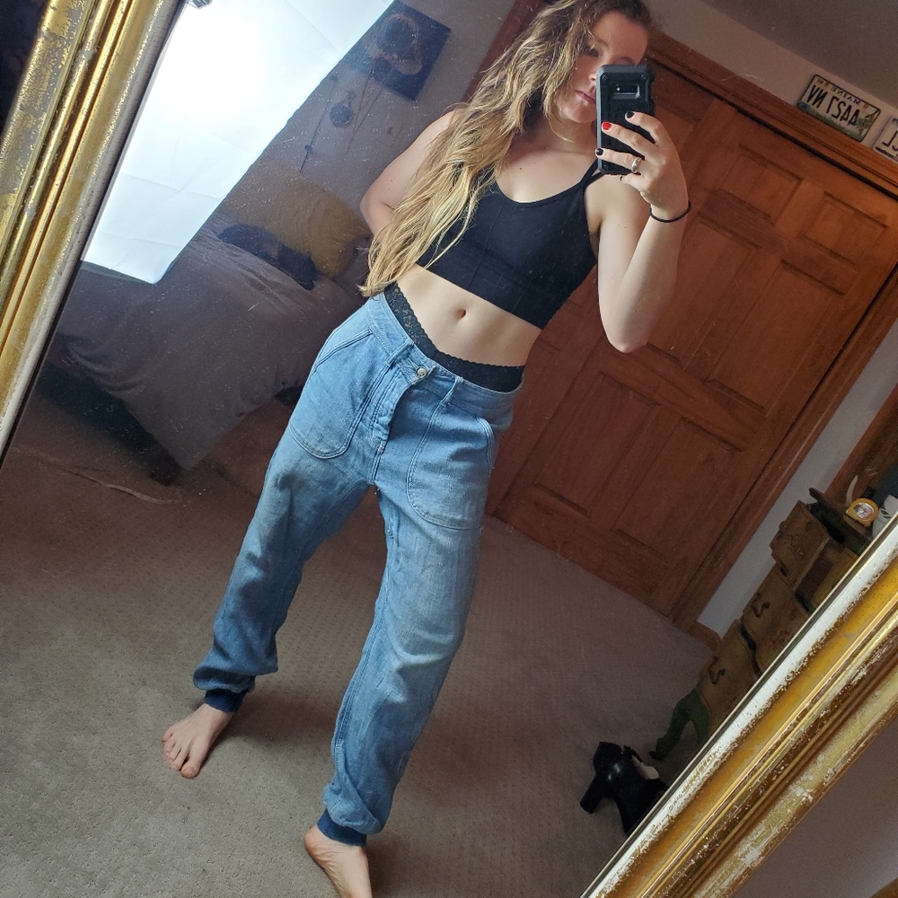 Free people denim joggers